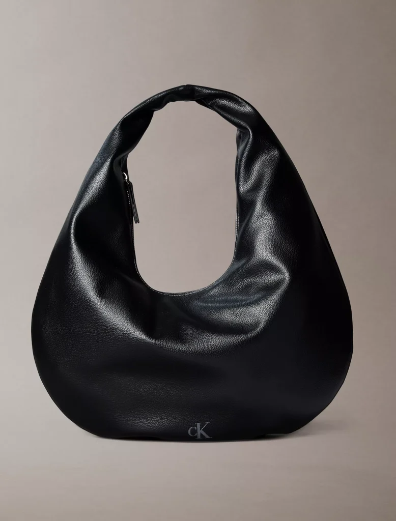 Pebble Grain Crescent Shoulder Bag