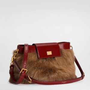 Vittoria fur and calfskin shoulder bag