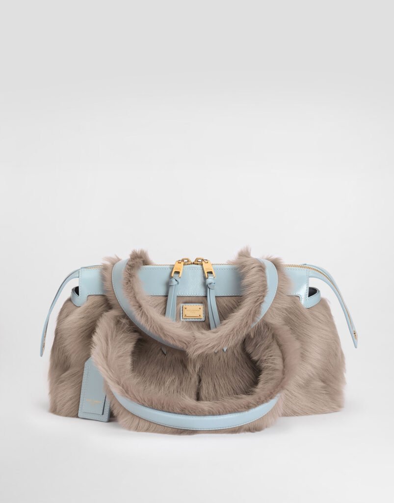 Vittoria shoulder bag in shearling and calfskin
