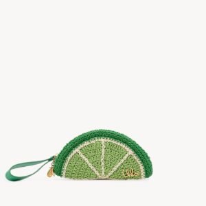 Chloé Tropicus Lime Slice pouch in waxed cord