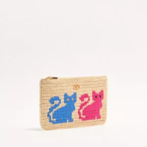 Raffiachat Raffia Clutch with Embroidery