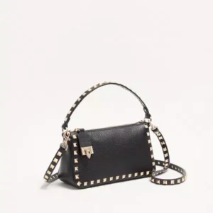 Small Rockstud Grainy Calfskin Crossbody Bag