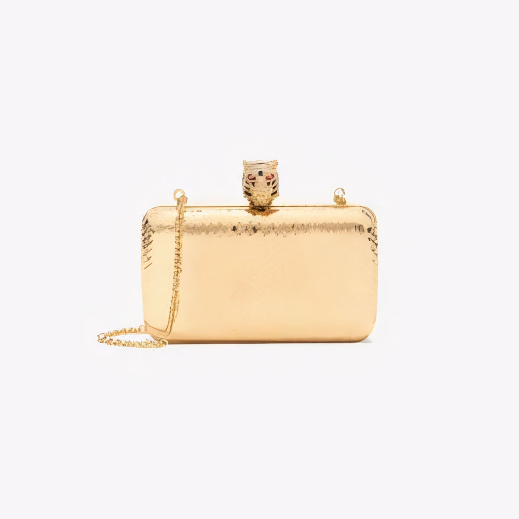 Tiger Leather Clutch