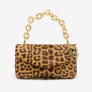 Small Bag With Leopard Skin Print And Chain