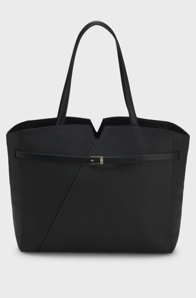 BOSS Revers tote bag in leather with belt detail