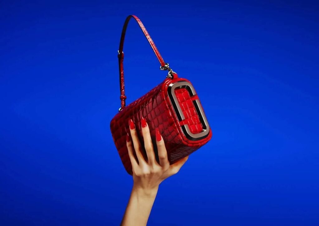 The Glossy Croc Snapshot Shoulder Bag