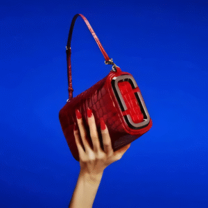 The Glossy Croc Snapshot Shoulder Bag