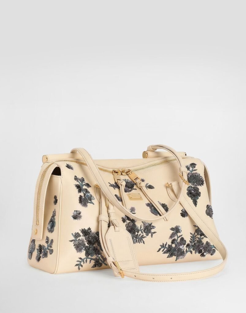 Medium Vittoria handbag with embroidery