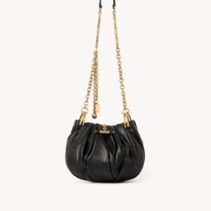 Chloé Plissé shoulder bag with chain in pleated leather