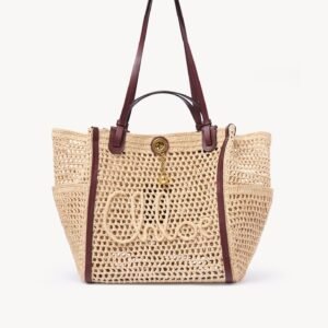 Chloé Iconic double carry bag in raffia